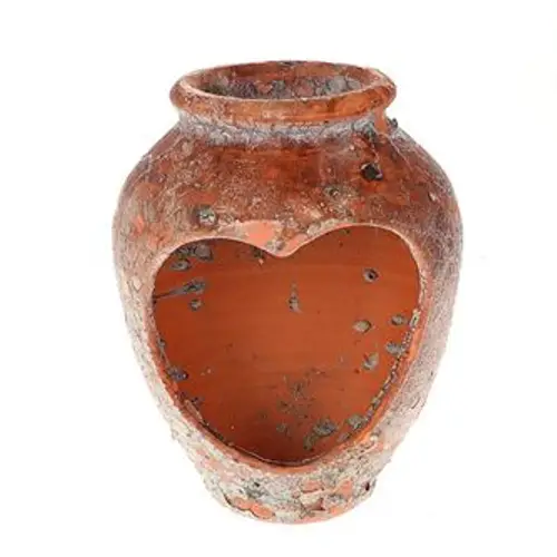 Outdoor Übertopf liegend Harz terrakotta D20cm H26cm