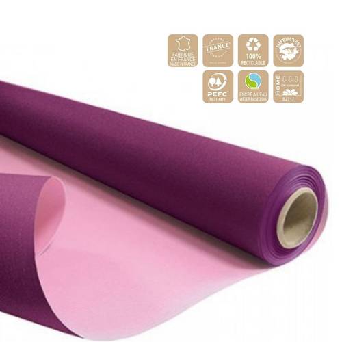 Papier Rolle 80cm Duo violett/rosa 60gr 40m