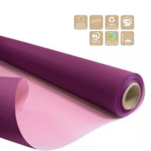 Papier Rolle 80cm Duo violett/rosa 60gr 40m