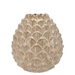 Keramik Vase Mika Pinecone creme 15x15cm