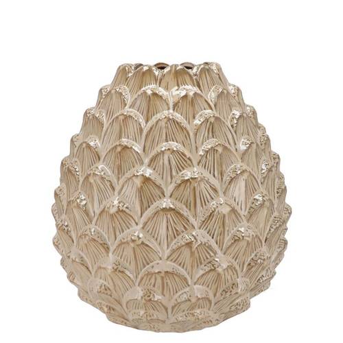 Keramik Vase Mika Pinecone creme 15x15cm