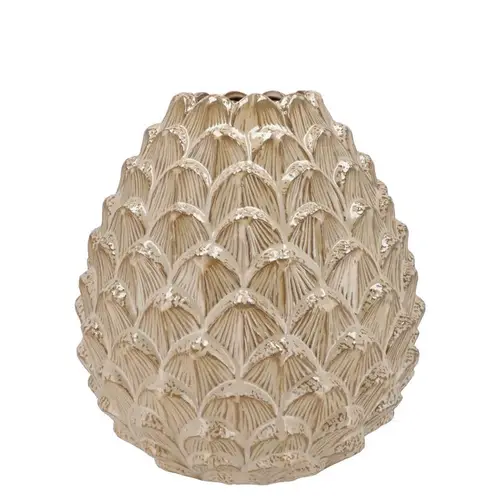 Keramik Vase Mika Pinecone creme 15x15cm