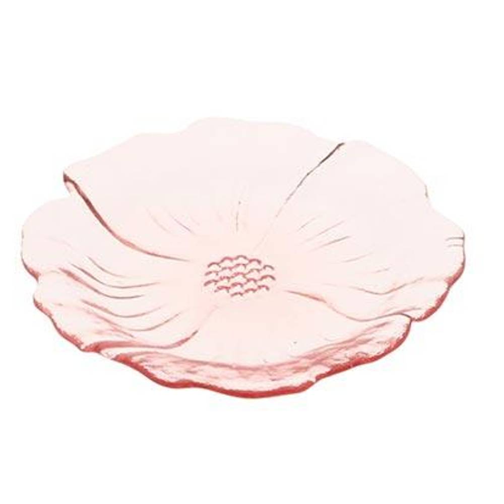 Glas Teller Tivoli rosa D16.5cm