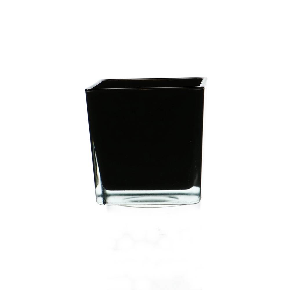 Glas Akkubak schwarz D10cm H10cm
