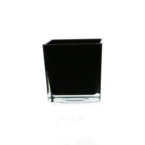 Glas Akkubak schwarz D10cm H10cm