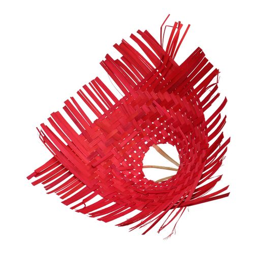 Strausshalter Bambus rot flechten D30cm
