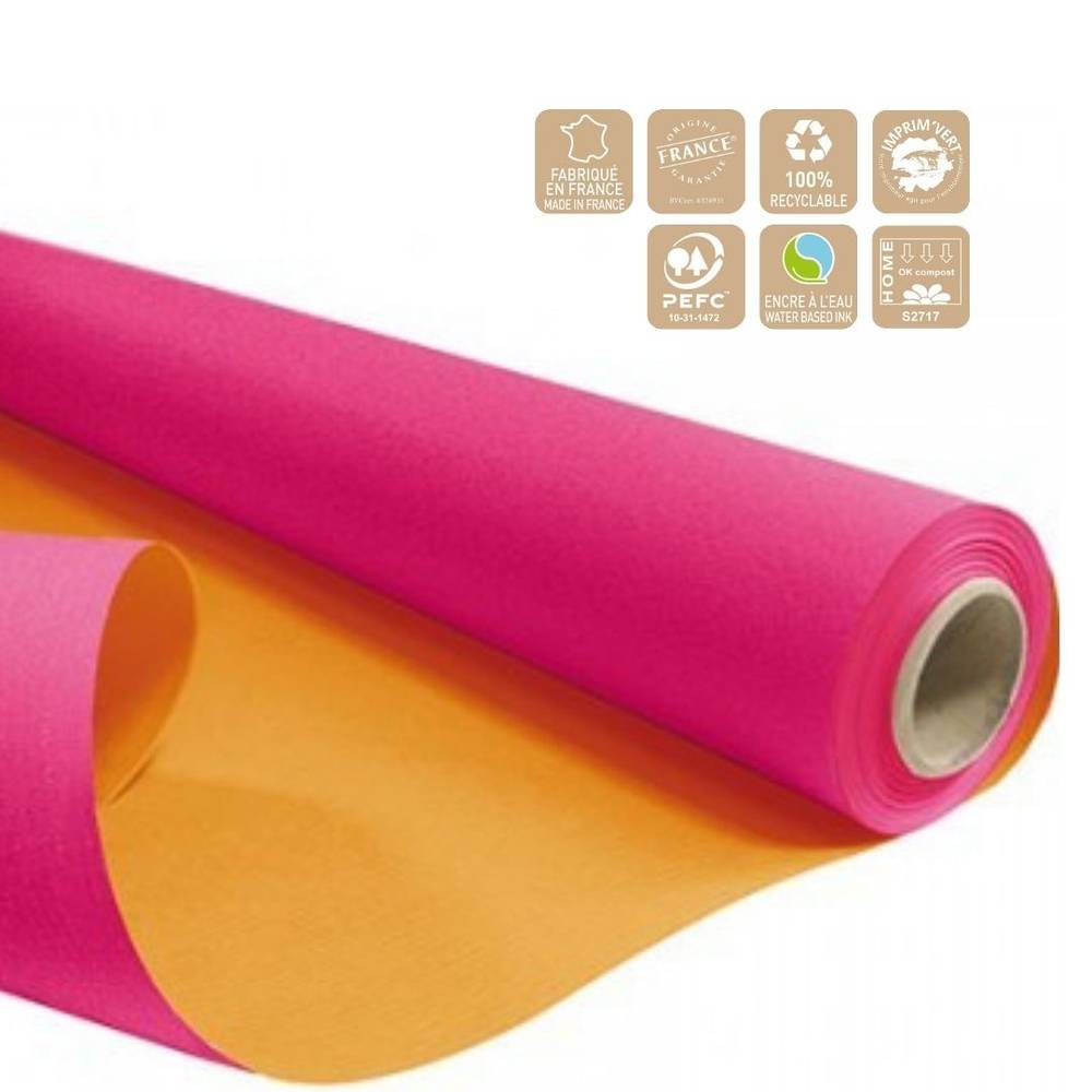Papier Rolle 80cm Duo fuchsi/orange 60gr 40m