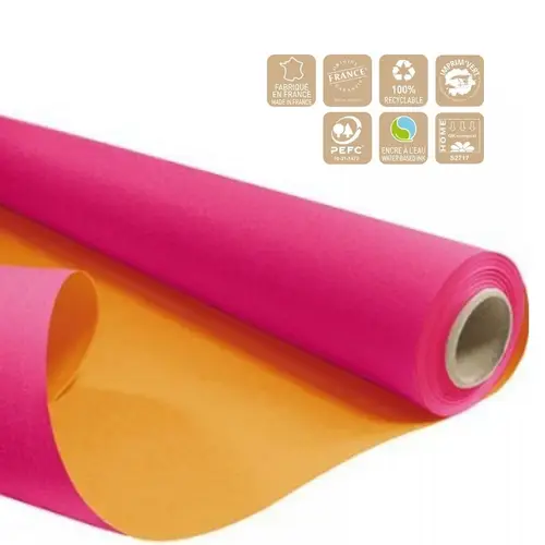 Papier Rolle 80cm Duo fuchsi/orange 60gr 40m