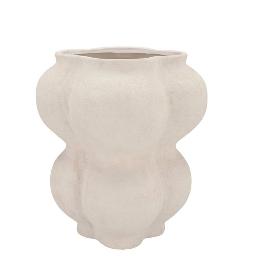 Keramik Vase Porto weiss 18x18x27cm