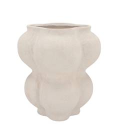 Keramik Vase Porto weiss 18x18x27cm