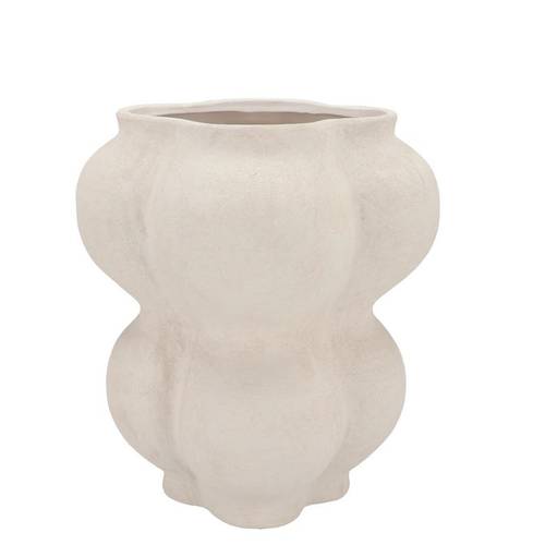 Keramik Vase Porto weiss 18x18x27cm