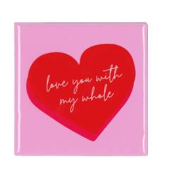 Fliese Liebe Herz rosa 10x10x01cm