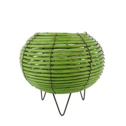 Laterne Holz grün D21cm H19cm