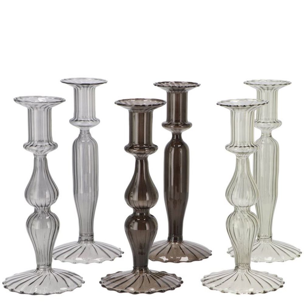 Kerzenständer grau mix D09cm H20cm