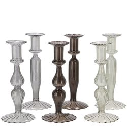 Kerzenständer grau mix D09cm H20cm