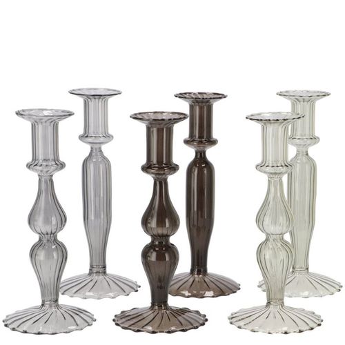 Kerzenständer grau mix D09cm H20cm