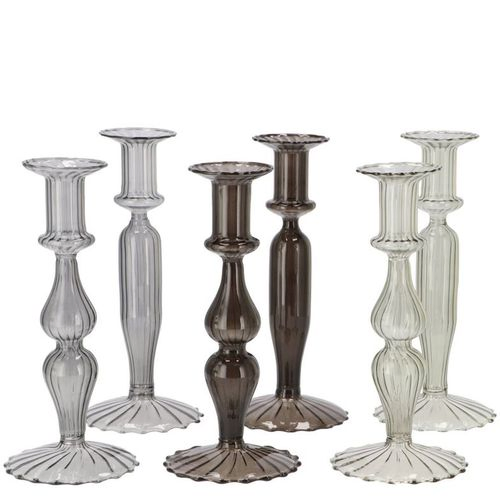 Kerzenständer grau mix D09cm H20cm