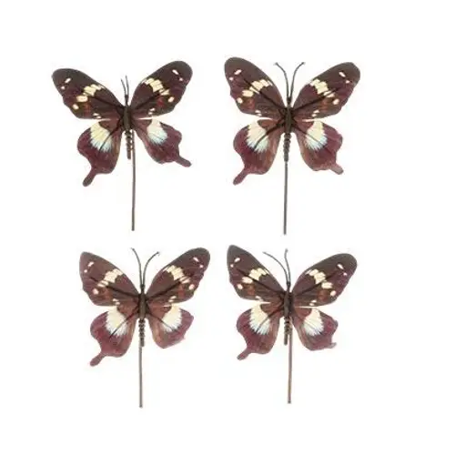 Schmetterling auf Stab braun 15x10x3