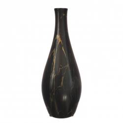 Keramik Vase Dazzle schwarz D13cm H35cm