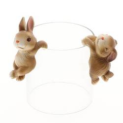 Ostern Topfhänger Hase 2/Set braun D04cm H09.5cm