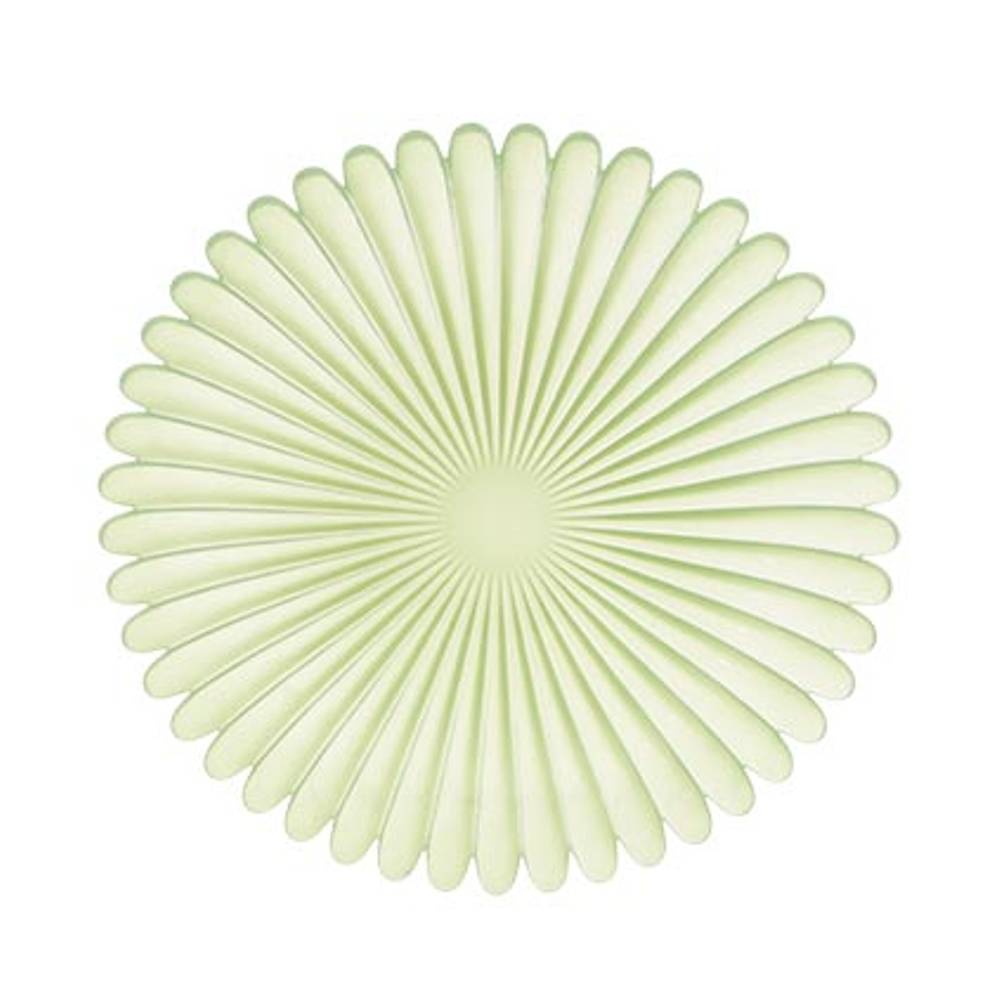 Glas Teller Blütenblatt grün D27cm