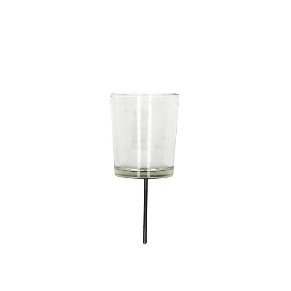 Teelicht auf Stab D5/6cm H15cm Transp.