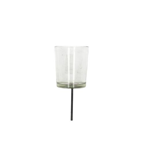 Teelicht auf Stab D5/6cm H15cm Transp.