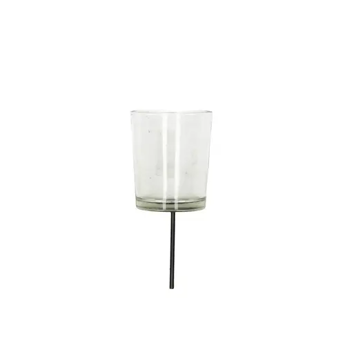 Teelicht auf Stab D5/6cm H15cm Transp.