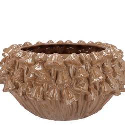Keramik Schale Milou Pilz sand 25x25x13cm