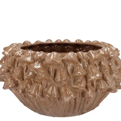 Keramik Schale Milou Pilz sand 25x25x13cm