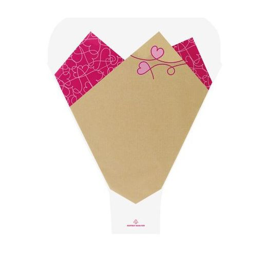 Tüte Herzen fuchsia 50x35x10cm x50