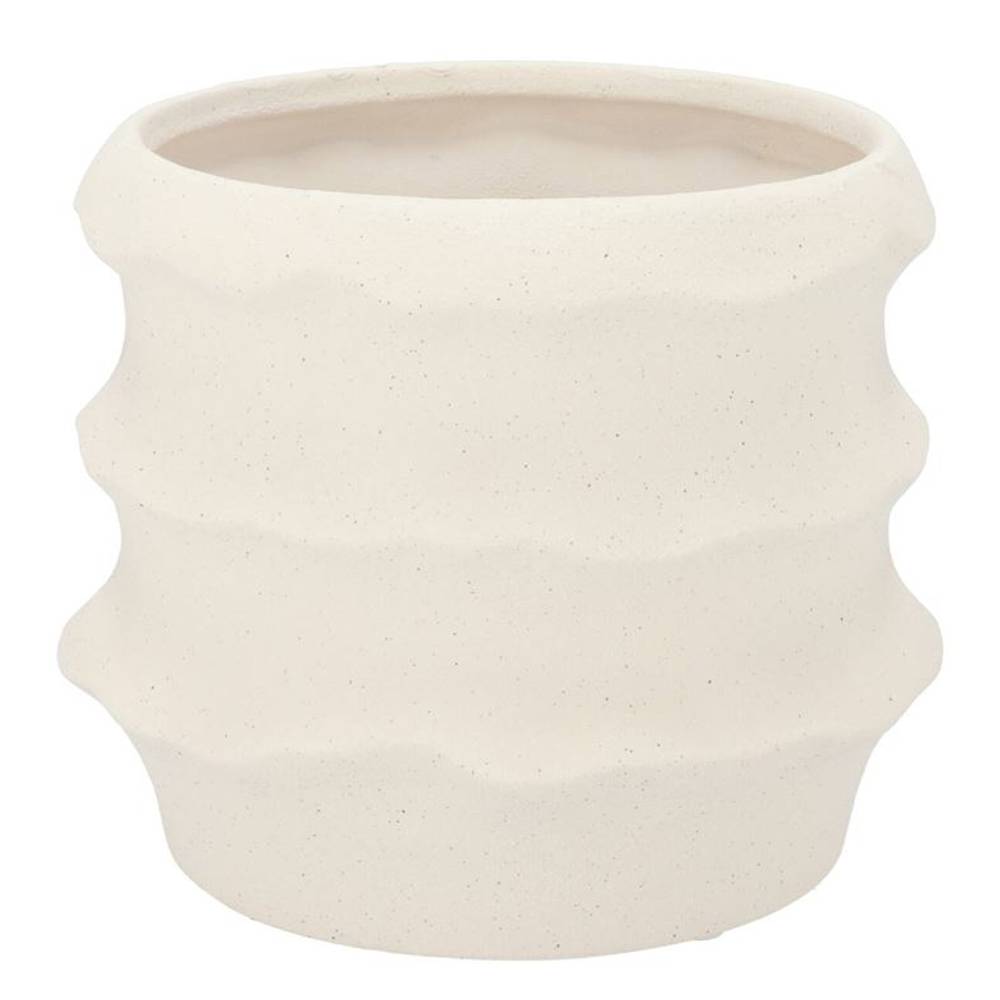 Keramik Übertopf Junia Structure weiss 21x21x18cm