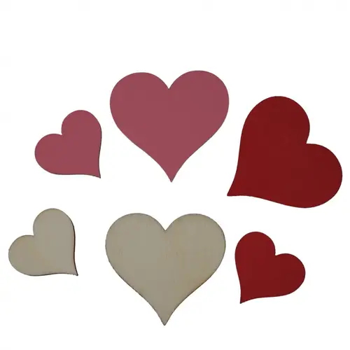 Herz Holz mix Valentin x24