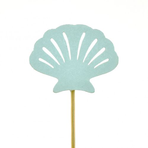 Muschel/Stab hell blau L20cm 08cm