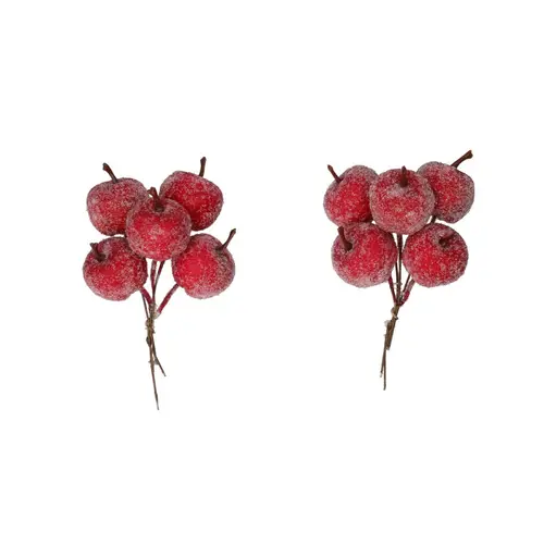 Apfel frosted auf Draht rot D03cm x20