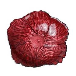 Glas Schale Reyna rot D25cm H07cm