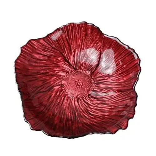 Glas Schale Reyna rot D25cm H07cm