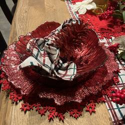 Glas Schale Reyna rot D25cm H07cm