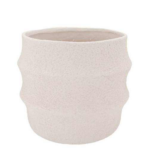Keramik Übertopf Cascais weiss 20x20x18cm