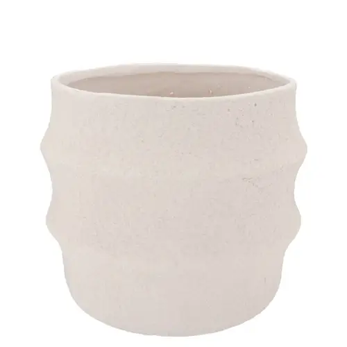 Keramik Übertopf Cascais weiss 20x20x18cm