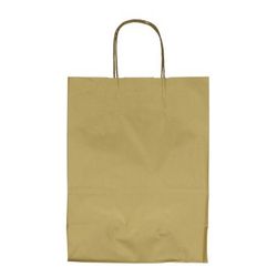 Tasche Papier gold D18/08x22cm