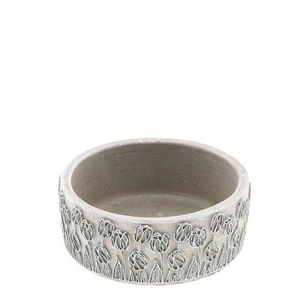 Keramik Schale Tulip grau D15cm H06cm