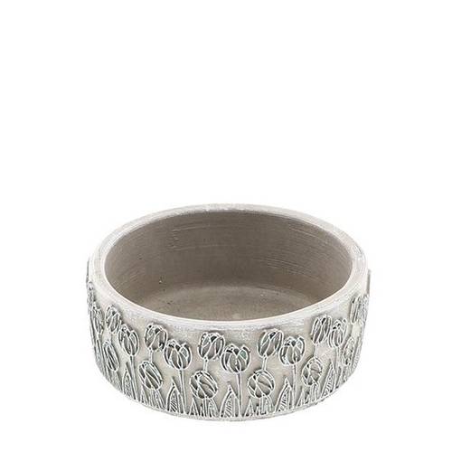 Keramik Schale Tulip grau D15cm H06cm