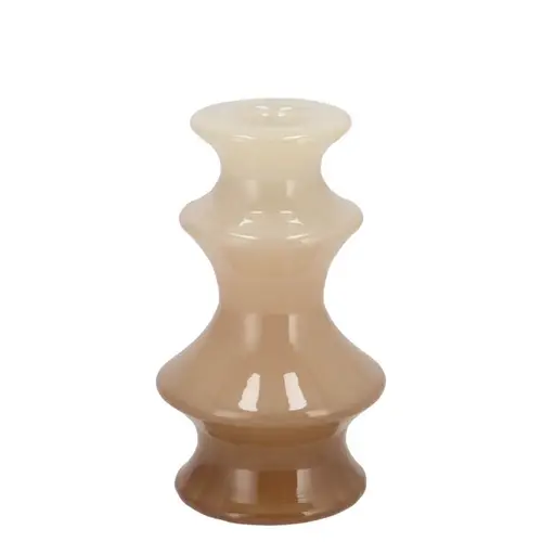 Kerzenständer Glas Mae sand 09x09x15cm