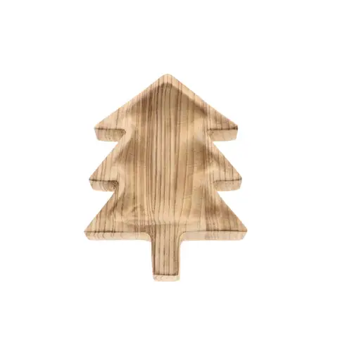Holz Schale Weihnachtsbaum 32x22x04cm