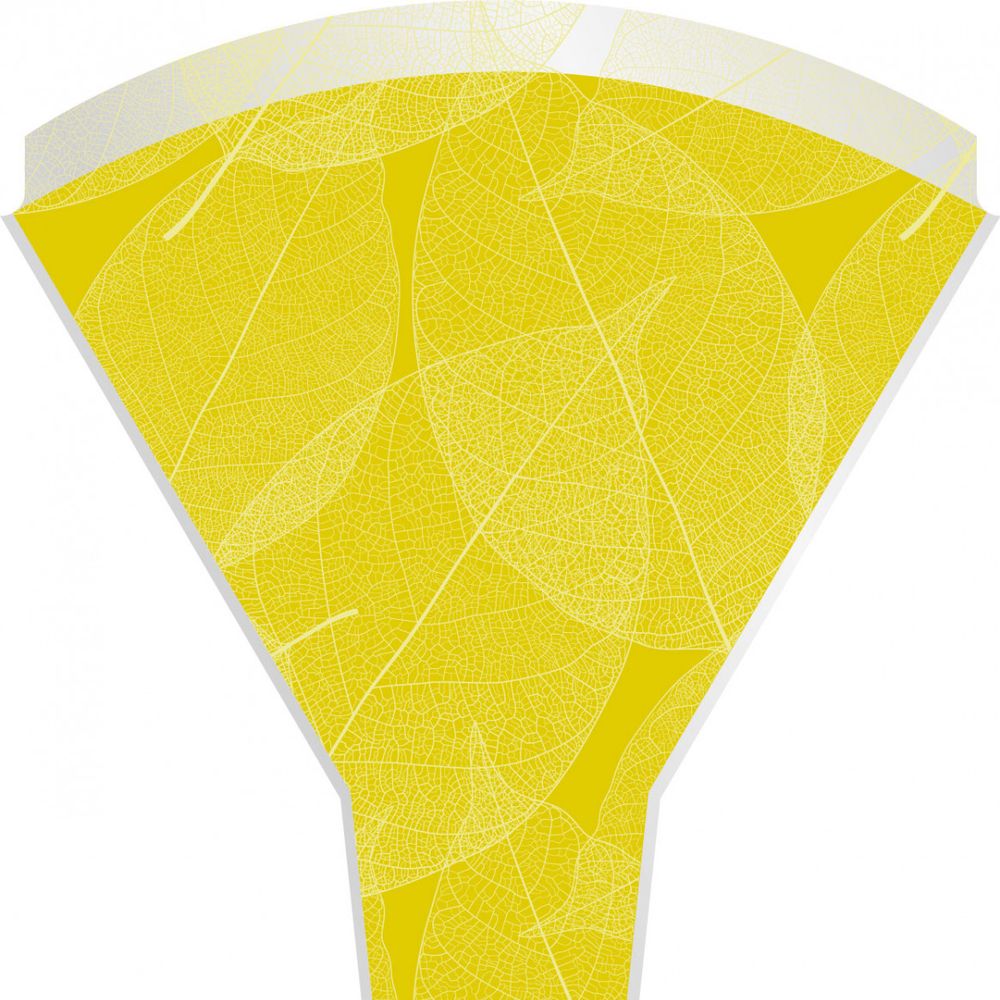 Tüte Skeleton Leaves gelb 50x44x12cm x50