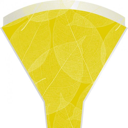 Tüte Skeleton Leaves gelb 50x44x12cm x50