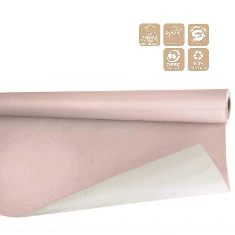 Papier Rolle 80cm Biet rosa/weiss 40m 80g