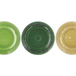 Glas Teller Dayah grün mix D29cm H02cm