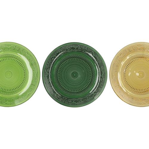 Glas Teller Dayah grün mix D29cm H02cm